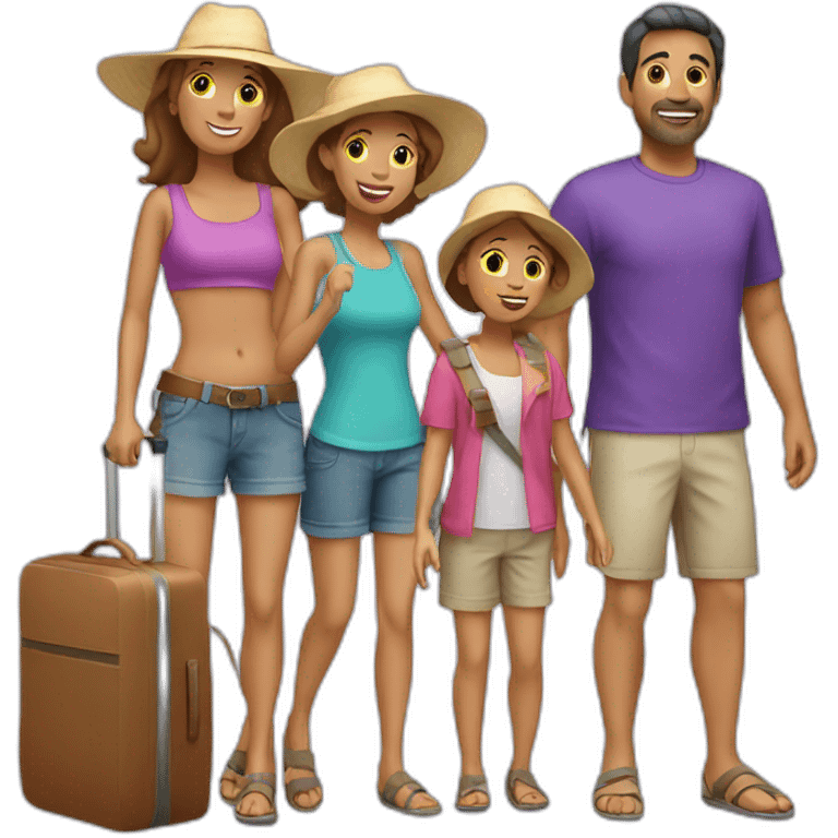 family vacation purple icon emoji