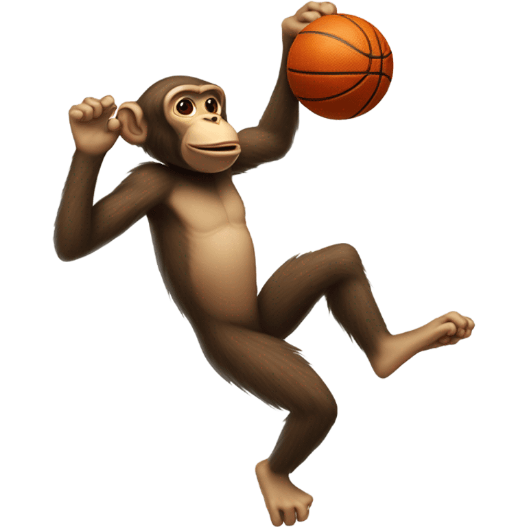 Monkey slam dunking a basketball  emoji