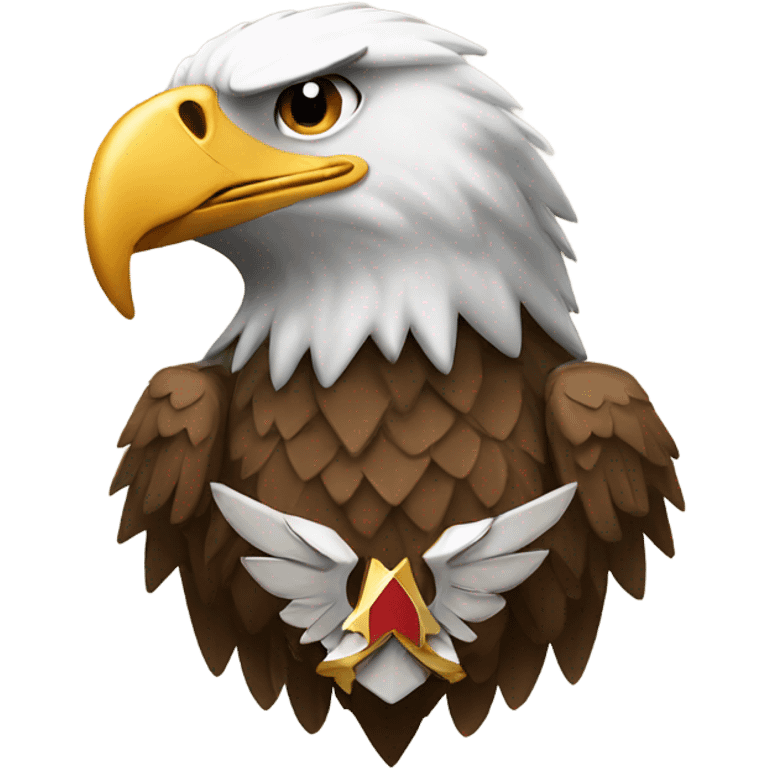 Eagle with an arrowhead in its mouth emoji