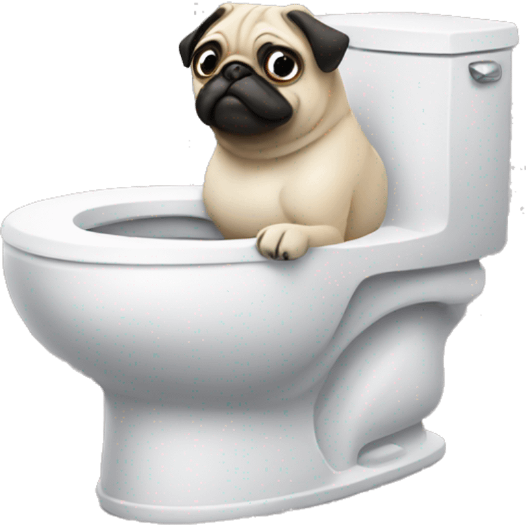 Pug toilet emoji