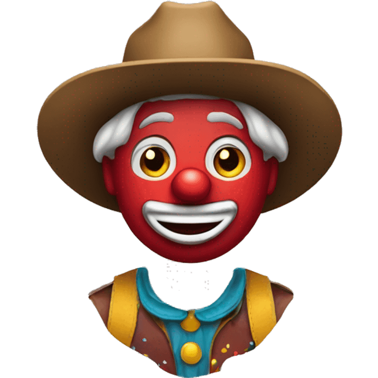 clown wearing cowboy hat emoji