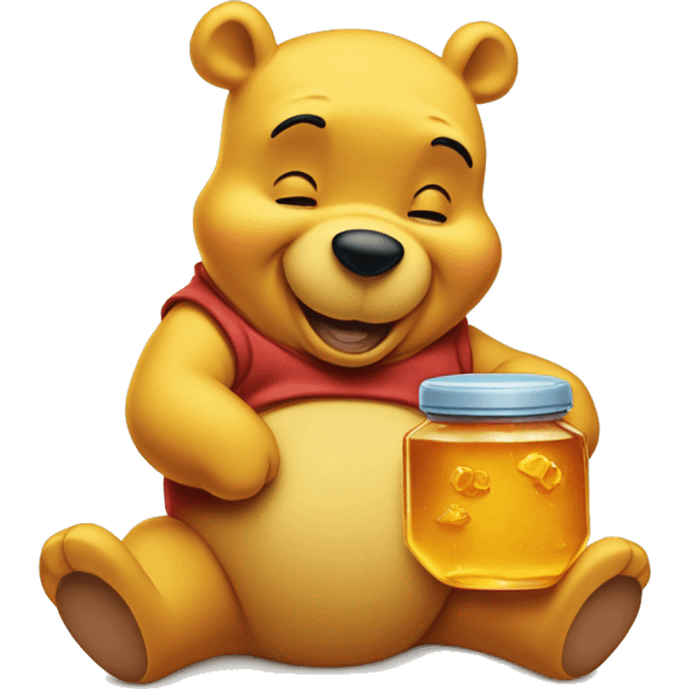 Winnie the Pooh eating honey emoji