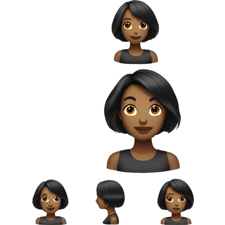 BLAC WOMEN WITH A BOB HAIRCUT emoji