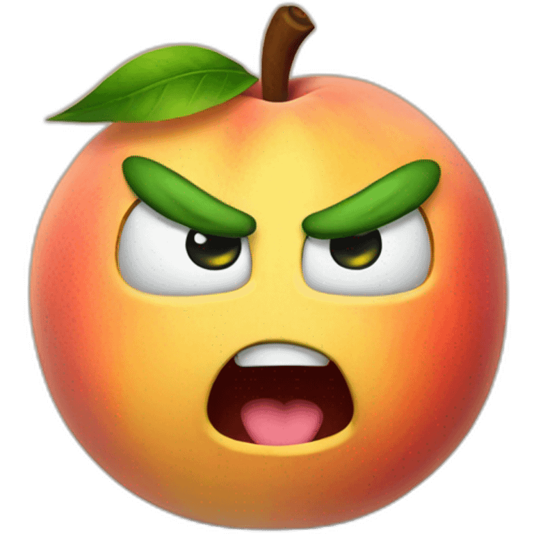 Angry peach emoji