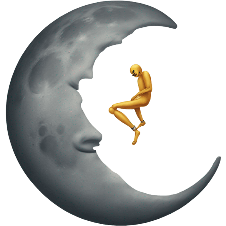 moon with a leg emoji