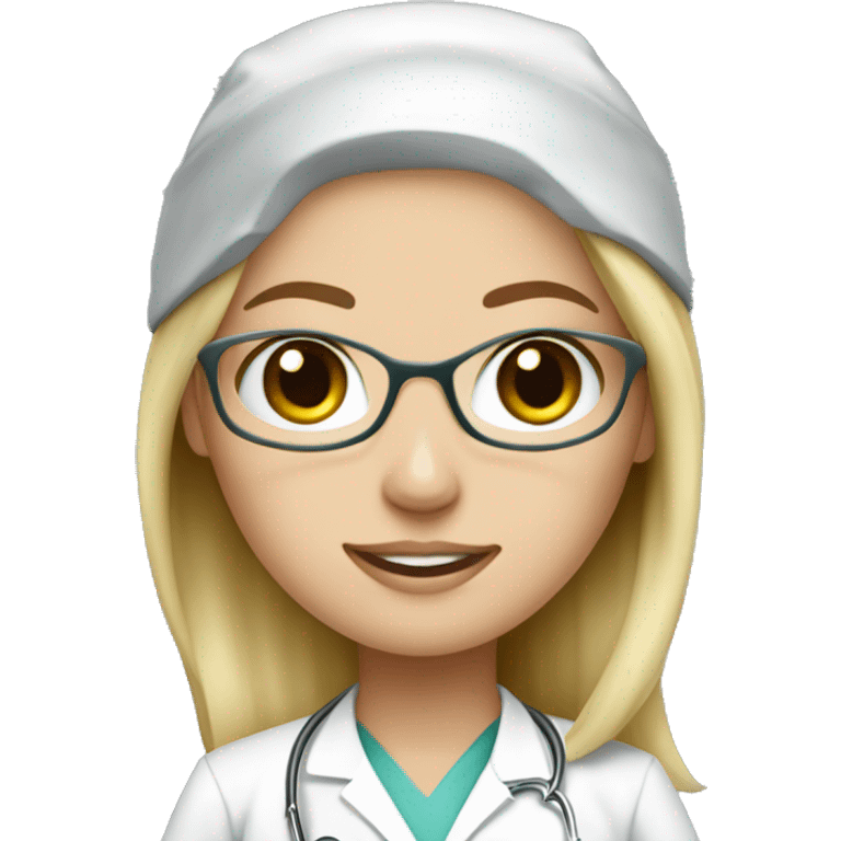 a blonde white girl surgeon emoji