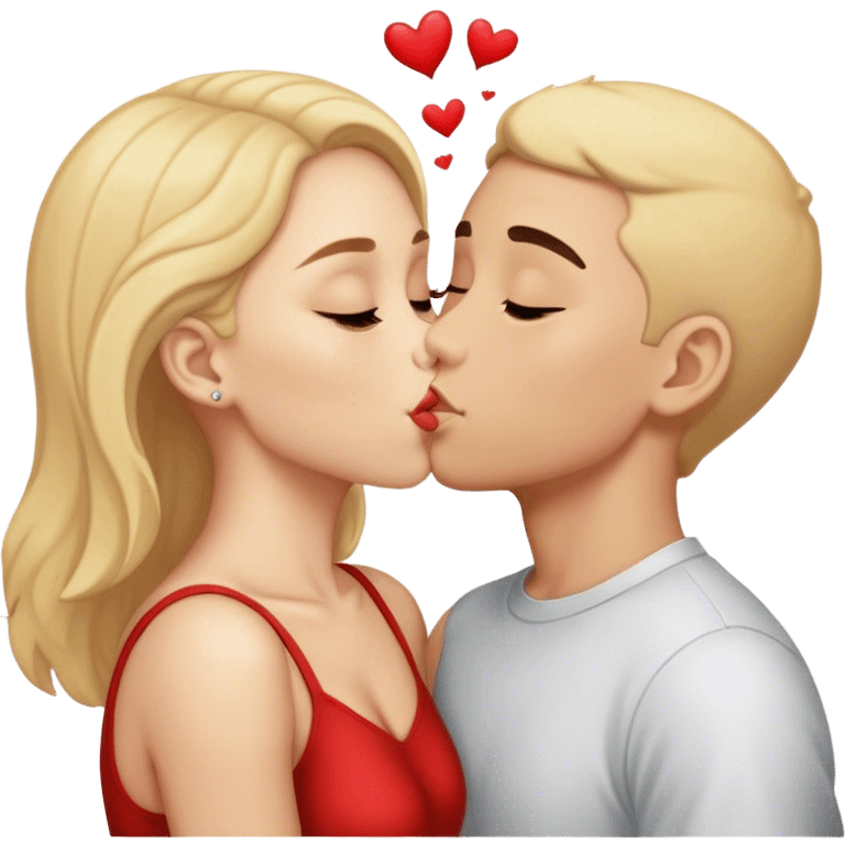 Boy girl kiss emoji