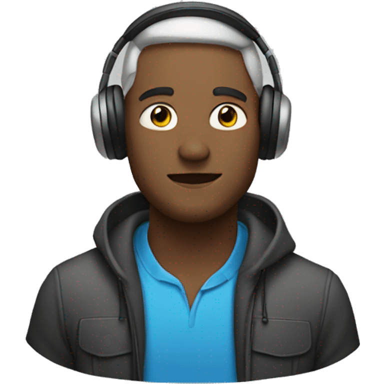 Man wearing headphones emoji