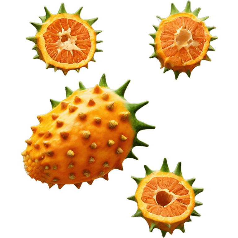 orange kiwano fruit  emoji