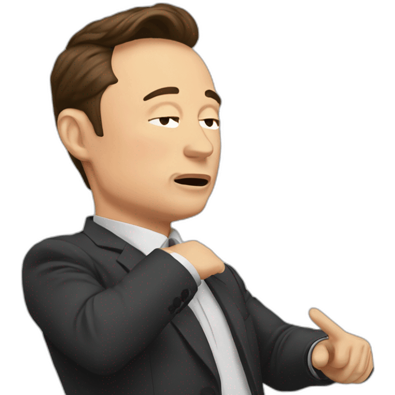 Elon Musk dab emoji