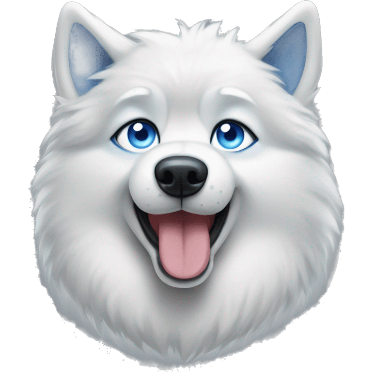 Blue eye fluffy husky  emoji