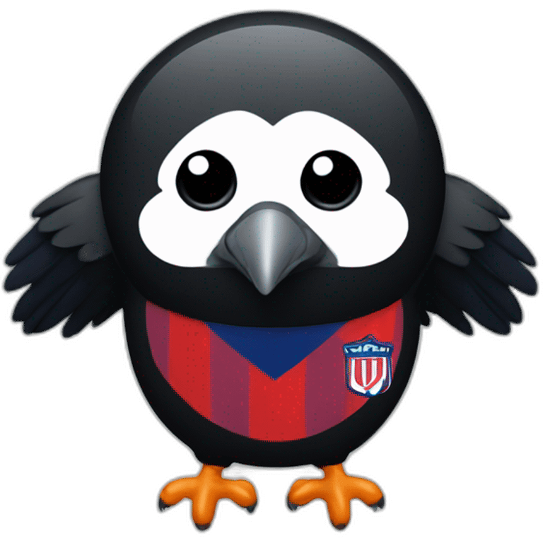 a crow with a san lorenzo soccer shirt emoji