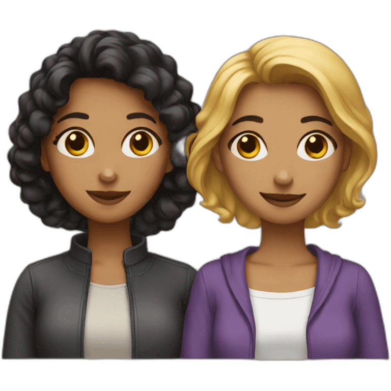 3 female friends emoji