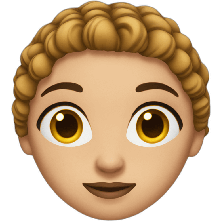 Woman with Microblades eyebrows emoji