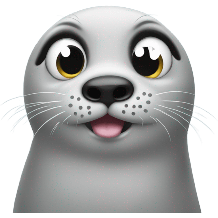 cute seal doing pleading eyes emoji