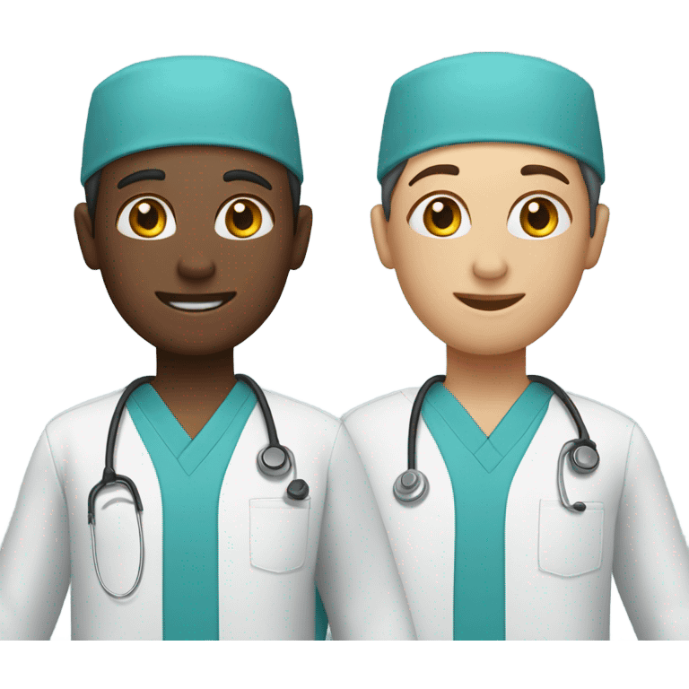 Two people in scrubs emoji