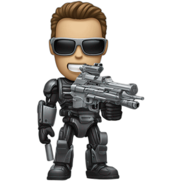 Terminator with ice-cream machine gun emoji