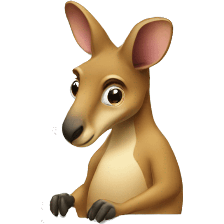 Kangaroo on a keyboard emoji