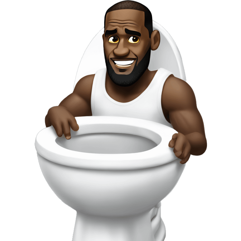 lebron james in a toilet emoji