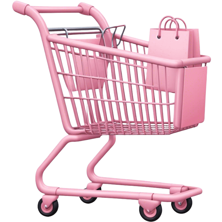 Pale pink shopping cart  emoji