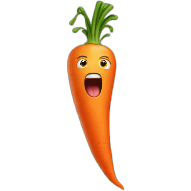 Screaming carrot emoji