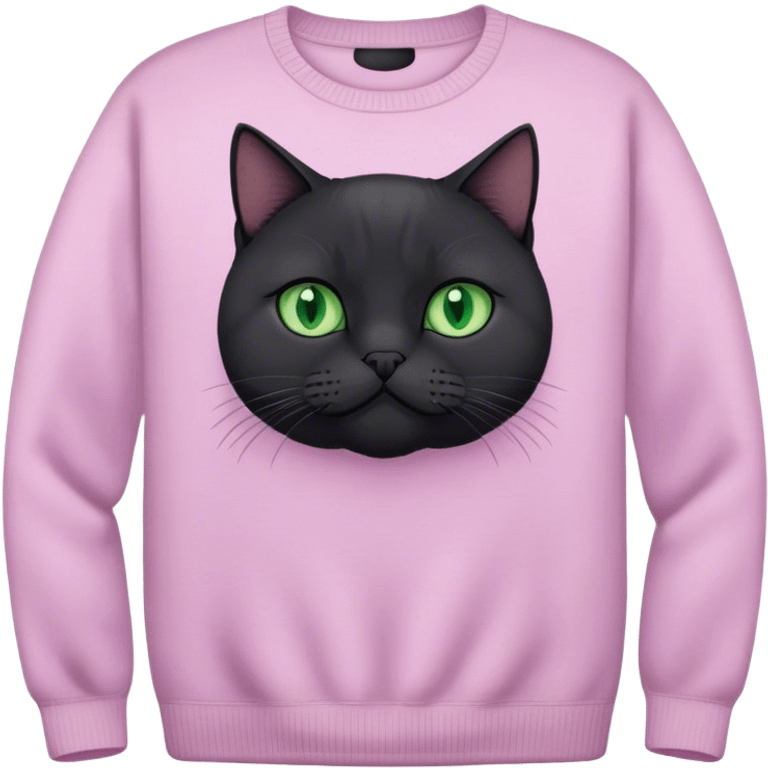 black british cat in pastel sweater emoji