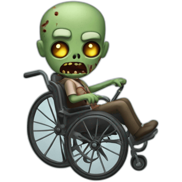 Zombie wheeling emoji