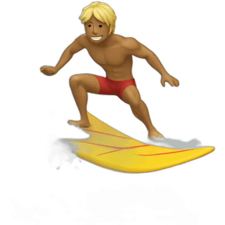 surfer swims on a board emoji