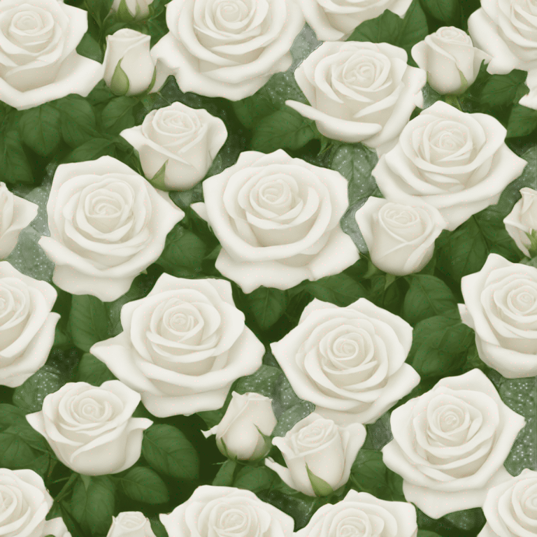 White roses emoji