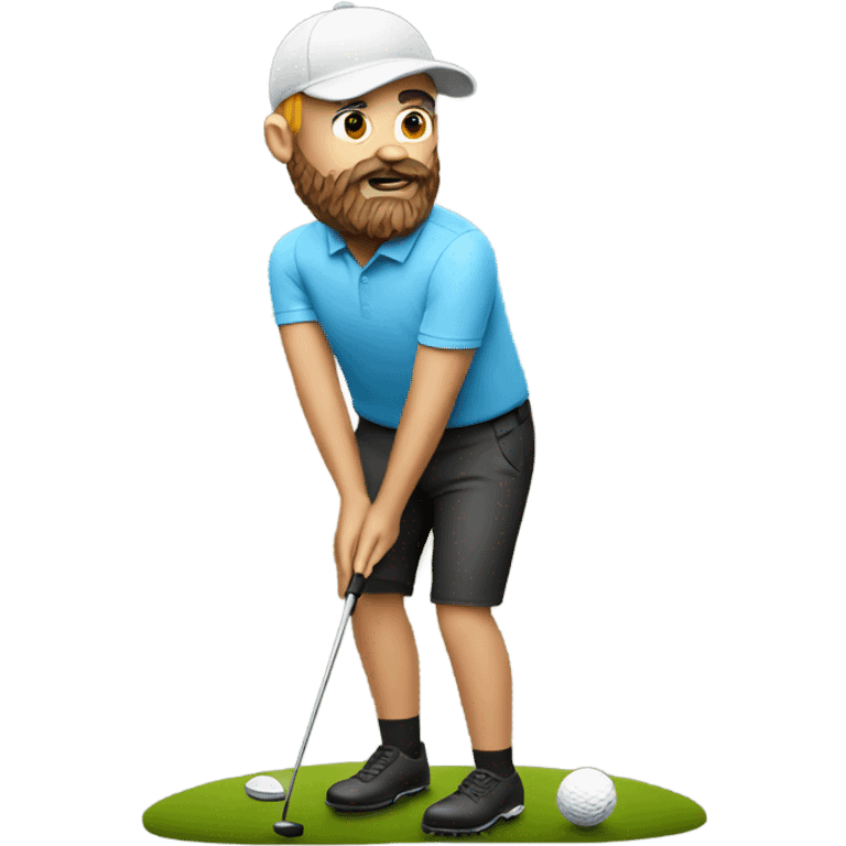 Bearded golfer emoji