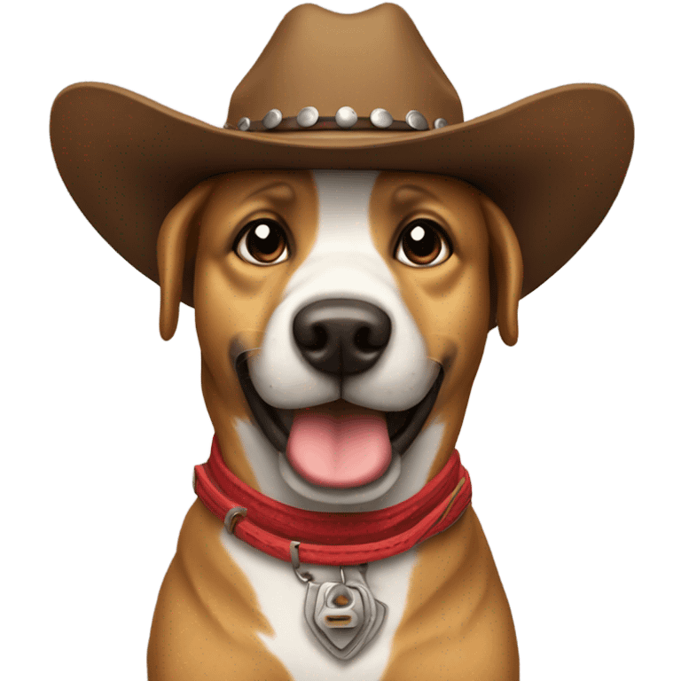 Cowboy dog emoji