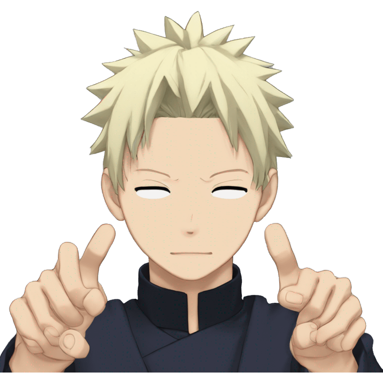 Jujutsu Kaisen Satoru Gojo Domain Expansion Hand Sign emoji