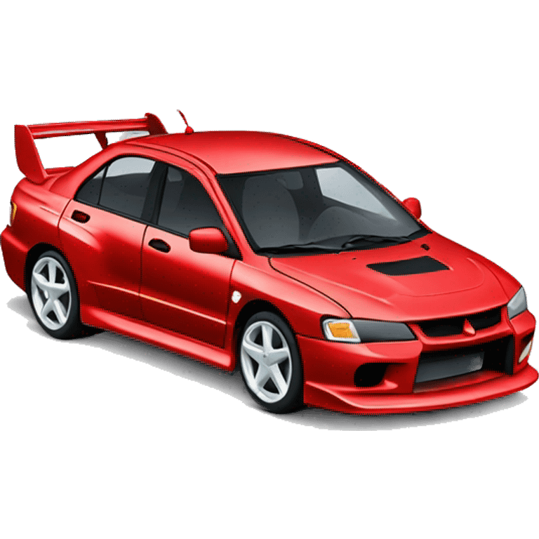 Red Mitsubishi lancer evolution 8 car emoji