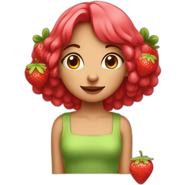 strawberry girl emoji