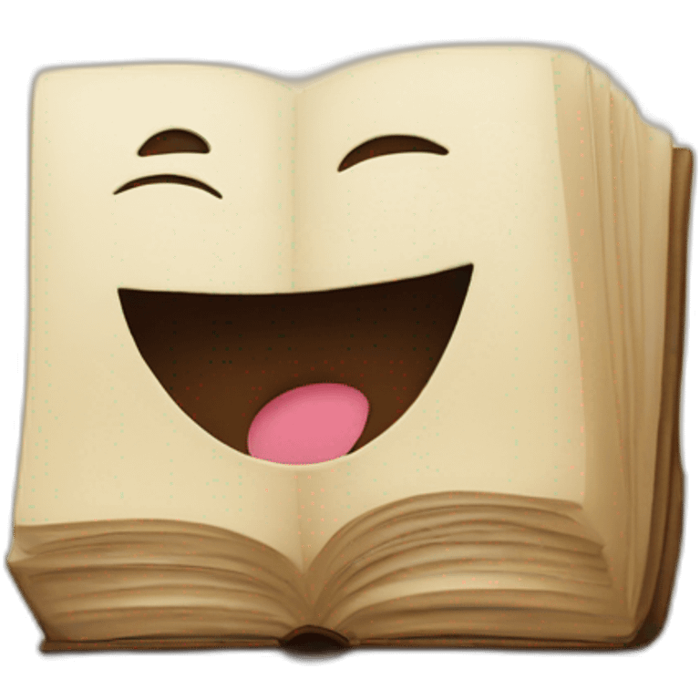 A book with a smiley face emoji