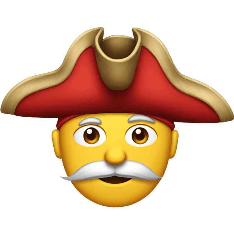 Pirate red captain feathered hat emoji