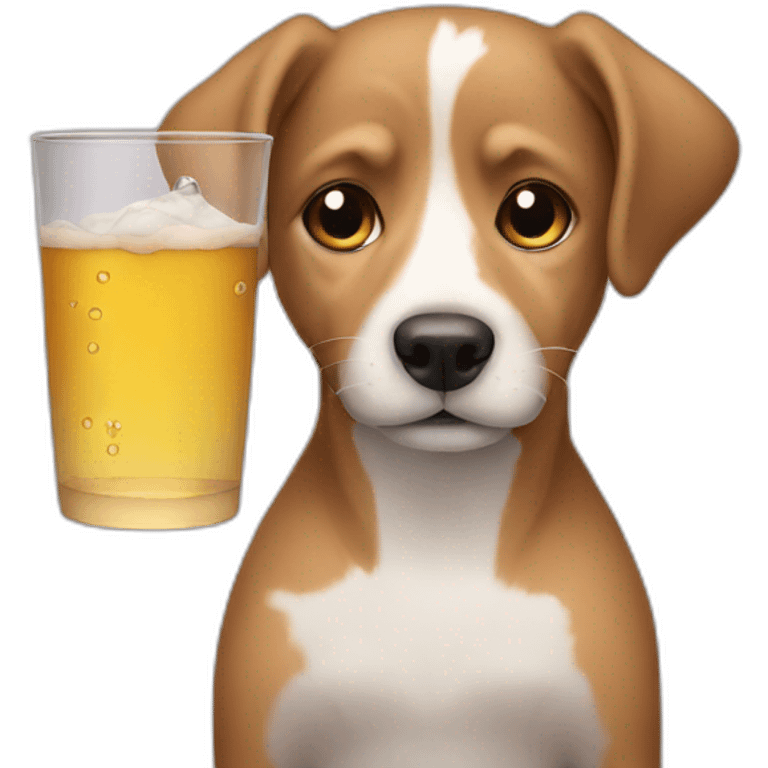 Dog drinking emoji