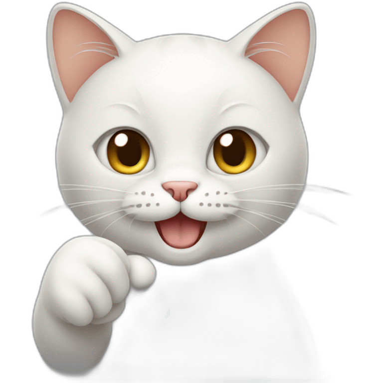 Cat showing thumbs up emoji