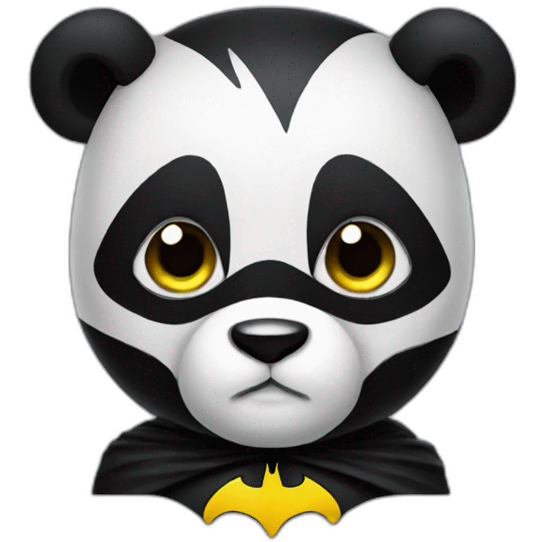 panda dressed as batman emoji