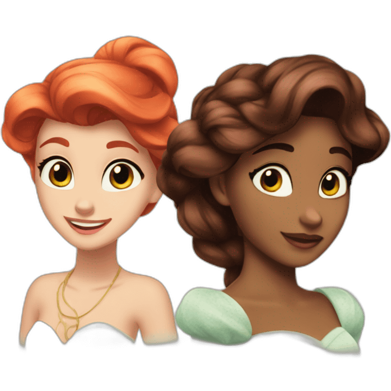 vayana and ariel disney emoji