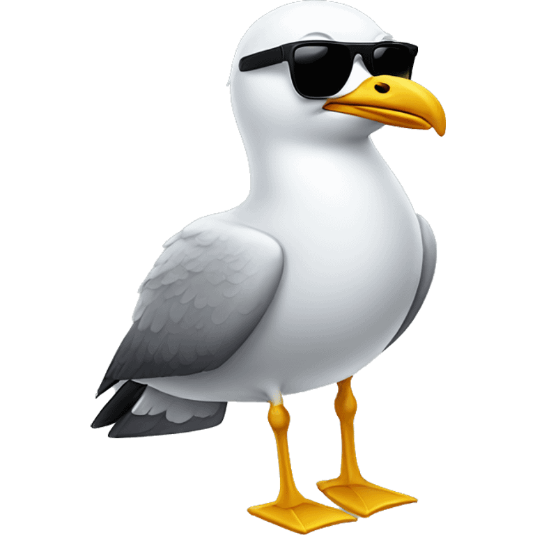 seagull wearing sunglasses emoji