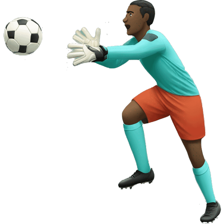 Goalkeeper passing the ball emoji