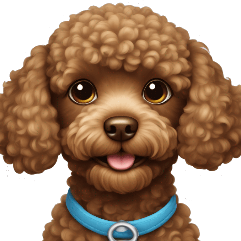 Brown toy poodle  emoji