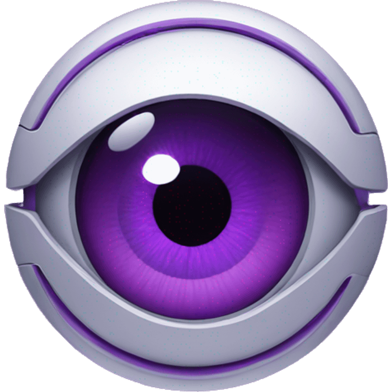 robot eye PURPLE TECH  emoji