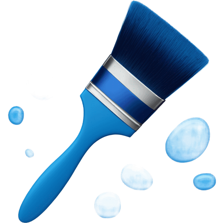 blue color brush emoji