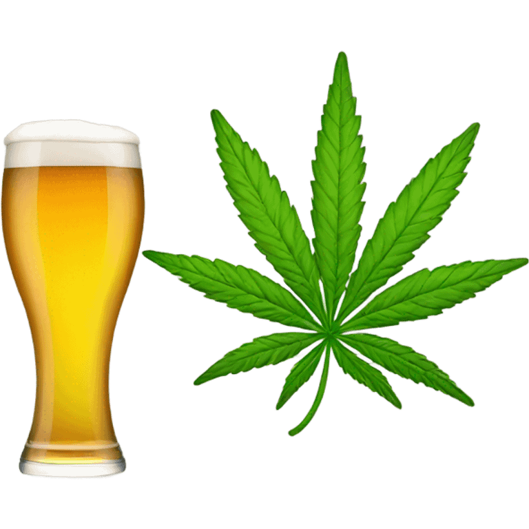 Beer and weed emoji