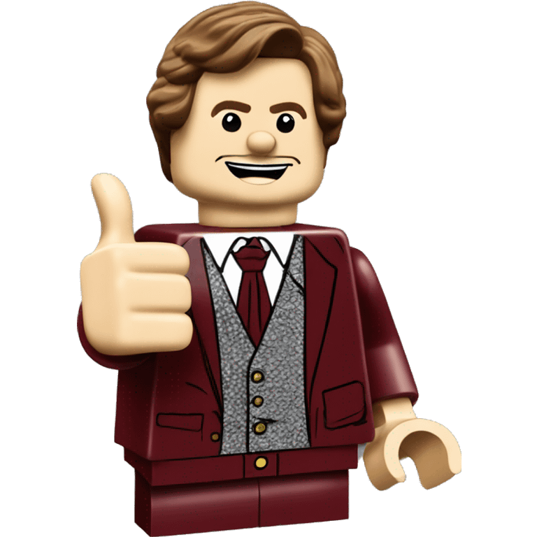 Ron burgundy thumbs up Lego emoji