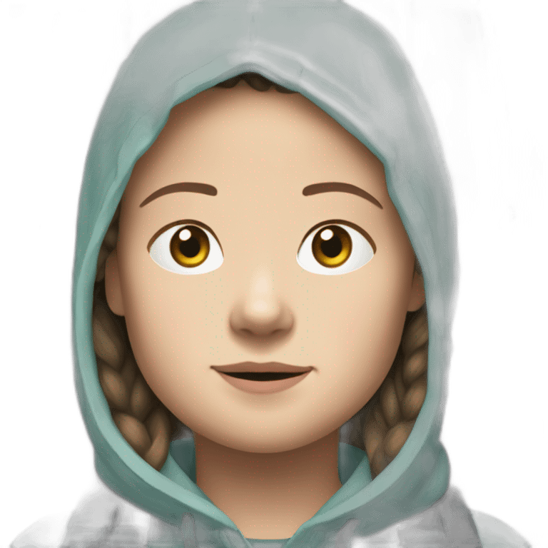 Greta thunberg dans son avion emoji