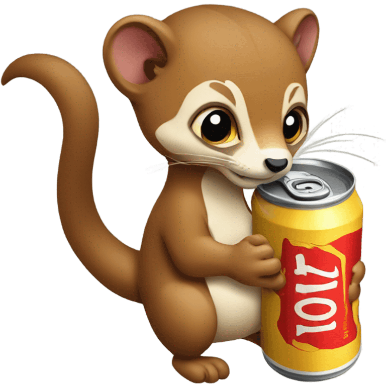 Weasel drinking beers emoji