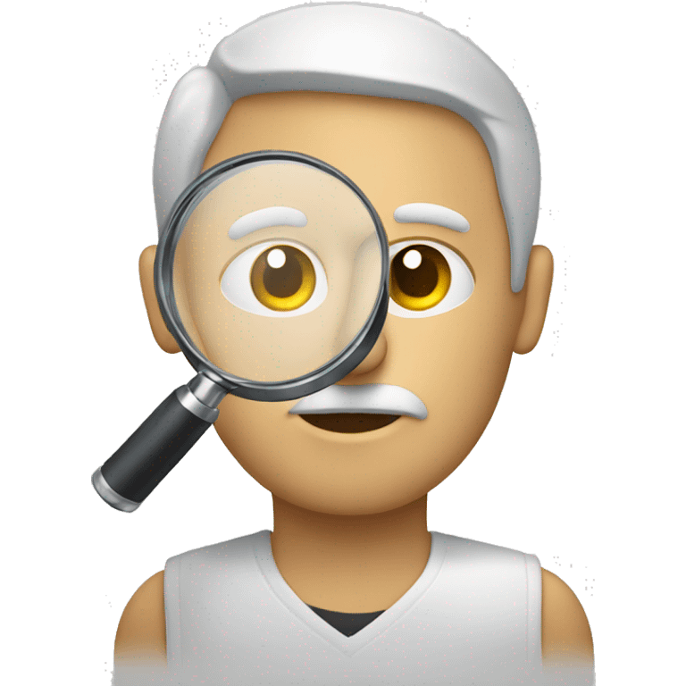 white man with 
magnifying glass emoji